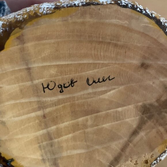 G.DeBrekht Happy traveler Santa Wood Hand Carved Painted Signed Christmas Decor - Picture 9 of 11